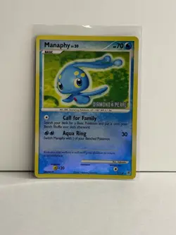 Pokemon Diamond and Pearl Burger King Promo Manaphy 9/130 Stamped Holo 2007 - Image 1