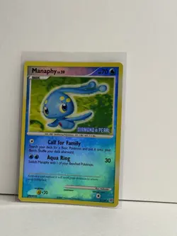 Pokemon Diamond and Pearl Burger King Promo Manaphy 9/130 Stamped Holo 2007 - Image 2