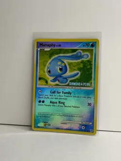 Pokemon Diamond and Pearl Burger King Promo Manaphy 9/130 Stamped Holo 2007 - Image 4