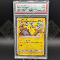 2021 Pokemon McDonald's Collection #25 Pikachu Holo PSA 9 GEM MINT- Holo - Image 1