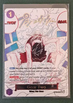 One Piece TCG GEAR TWO Luffy OP11-080* Event Manga Card Alt Art - Image 2