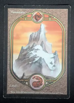 MTG Mountain- DAMAGED -Unglued Magic the Gathering Card # 87 - Image 1