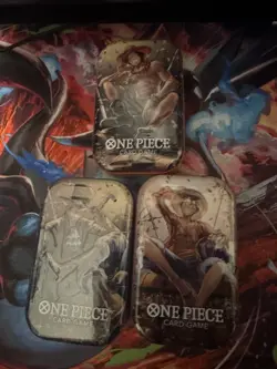 One Piece Card Game - Tin Pack Set Vol 2 New Sealed 3 Tins - Image 1