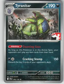 Pokemon TCG Tyranitar Rare Prize Pack Series Cards 095/159 - Image 1
