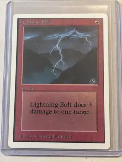 MTG Magic the Gathering Card LP - Lightning Bolt Unlimited - Image 1