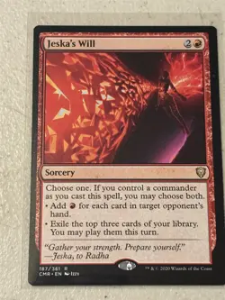 mtg Jeska's Will, Commander Legends sorcery, unplayed - Image 1