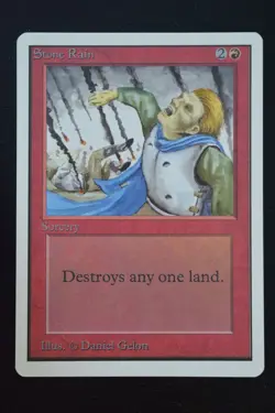 Magic The Gathering MTG STONE RAIN Unlimited Edition LP Lightly Played - Image 1