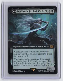 MTG Sephiroth, Fabled SOLDIER (Extended Art) M FIN 451 NM Foil - Image 1