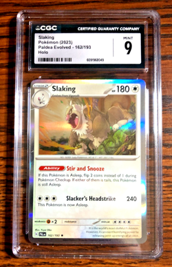 Slaking Holo Rare #162 - CGC MINT 9 - 2023 SV Paldea Evolved - Pokemon TCG - Image 1