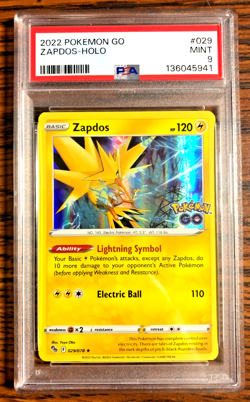 Zapdos Holo Rare Stamped #029 - PSA MINT 9 - 2022 SWSH Pokemon GO - Pokemon TCG - Image 4