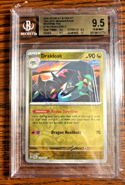 Drakloak Reverse Holo #129 - BGS GEM MINT 9.5 - SV Twilight Masquerade - Pokemon - Image 1