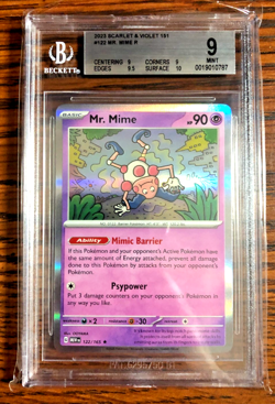 Mr. Mime Holo Rare #122 - BGS MINT 9 - 2023 Scarlet & Violet 151 - Pokemon TCG - Image 1