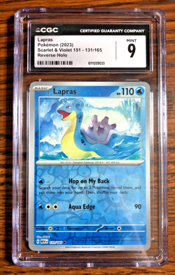 Lapras Reverse Holo #131 - CGC MINT 9 - 2023 Scarlet & Violet 151 - Pokemon TCG - Image 1