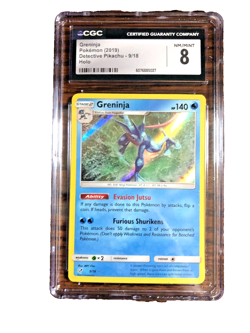 Greninja Holo Rare #9 - CGC NM/MINT 8 - 2019 Detective Pikachu - Pokemon TCG - Image 1