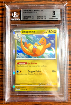 Dragonite Holo Rare #149 - BGS NM-MT 8 - 2023 Scarlet & Violet 151 - Pokemon TCG - Image 1