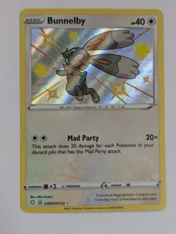 Bunnelby SV097/SV122 Shining Fates: Shiny Vault Holo Pokemon TCG NM - Image 1