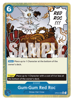 One Piece CCG PRB01 The Best Gum-Gum Red Roc OP04-056 Foil Rare - Image 1