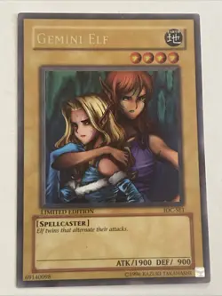 Yugioh Card TCG Gemini Elf IOC-SE1 Ultra Rare Holo Limited Edition NM - Image 1