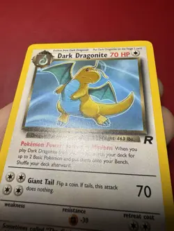 Dark Dragonite 22/82 Non Holo Rare Team Rocket Pokemon Card LP - Image 5