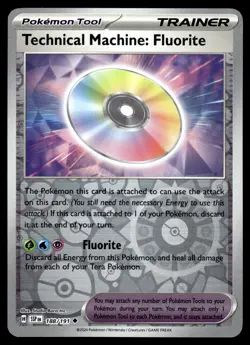 Technical Machine: Fluorite Reverse Holo 188/191 SV08: Surging Sparks Pokemon - Image 1