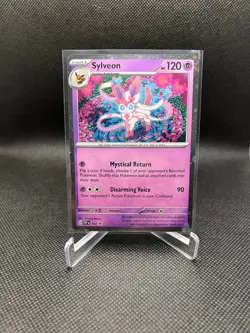 Pokemon Prismatic Evolutions Scarlet and Violet Sylveon 172 Cosmo Holo HP 120 - Image 1