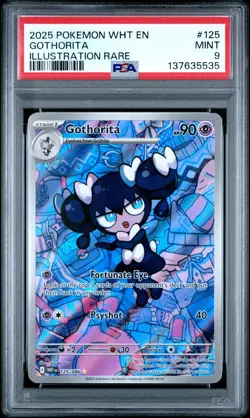 2025 POKEMON WHT EN-WHITE FLARE ILLUSTRATION RARE #125 GOTHORITA PSA 9 - Image 1