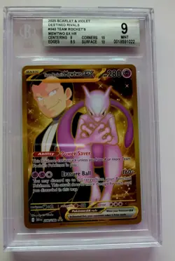 Pokemon Mewtwo EX Team Rockets 240/182 Destined Rivals BGS 9 mint - Image 1