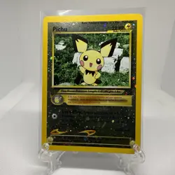 Pokemon TCG Pichu Wizards Black Star Promos 35 Holo Promo Holo Swirl Authentic - Image 1