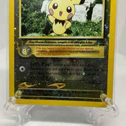 Pokemon TCG Pichu Wizards Black Star Promos 35 Holo Promo Holo Swirl Authentic - Image 3