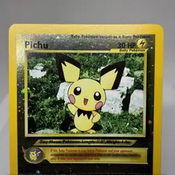 Pokemon TCG Pichu Wizards Black Star Promos 35 Holo Promo Holo Swirl Authentic - Image 4