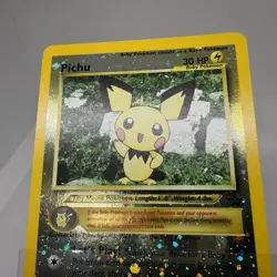 Pokemon TCG Pichu Wizards Black Star Promos 35 Holo Promo Holo Swirl Authentic - Image 5