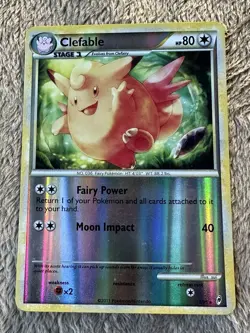 2011 Pokemon TCG Call Of Legends Clefable Reverse Holo 1/95 LP - Image 1