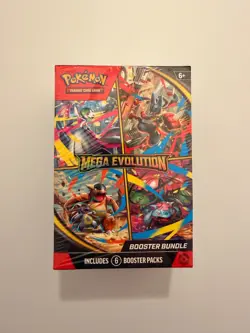 Pokemon TCG Mega Evolution Base Set ME01 Booster Bundle 6 Booster Packs - Sealed - Image 1