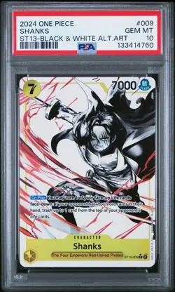 2024 ONE PIECE TCG ST13 009 THREE BROTHERS SHANKS ALT ART PARALLEL PSA 10 - Image 1