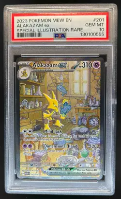 2023 Pokemon SV 151 MEW EN Alakazam ex #201/165 PSA 10 - Image 1