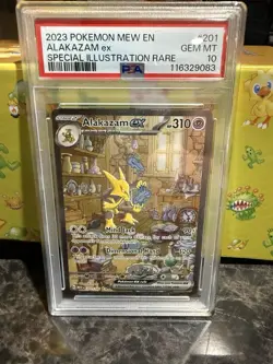 2023 Pokemon SV 151 MEW EN Alakazam ex #201/165 PSA 10 - Image 1