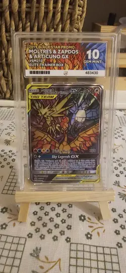 SM210 Moltres Zapdos & Articuno GX | ETB Promo Card | ACE 10 Graded Pokemon - Image 1
