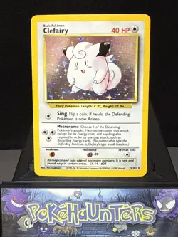 Pokemon Card Clefairy 5/102 Base Set Holo Holo Rare WOTC Light Play - Image 1