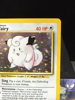 Pokemon Card Clefairy 5/102 Base Set Holo Holo Rare WOTC Light Play - Image 2