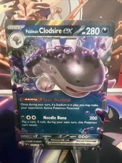 Paldean Clodsire EX 059/091 Full Art NM/M Paldean Fates Pokemon Card - Image 1