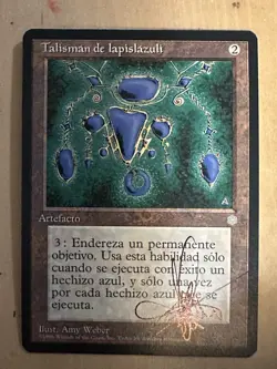 MTG ARTIST PROOF Spanish Lapis Lazuli Talisman Time Walk Art AP Sketch Amy WEBER - Image 2