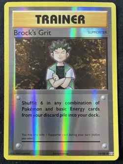Brock's Grit 74/108 NM Reverse Holo Uncommon Trainer XY Evolutions Pokemon Card - Image 1
