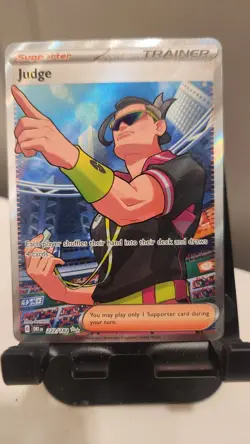 Judge 222/182 Sv10: Destined Rivals Ultra Rare Holo Pokemon TCG NM Condition - Image 1