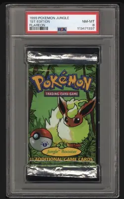 Chaser Packs !! 1st Edition Pokemon Jungle Booster Pack PSA 8 742818060639 - Image 1