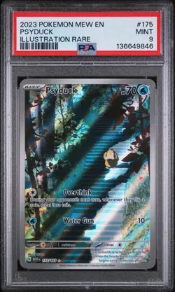 2023 POKEMON MEW EN-151 ILLUSTRATION RARE #175 PSYDUCK PSA 9 - Image 1