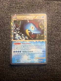 Pokemon TCG Feraligatr Prime Heartgold Soulsilver Black Star HGSS07 MP - Image 1