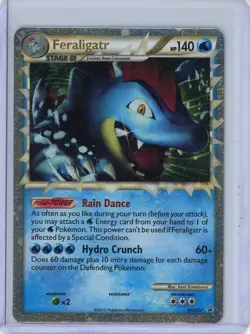 Feraligatr Pokemon 2010 Heart Gold Soul Silver Black Star Promo HGSS07 LP-MP - Image 1