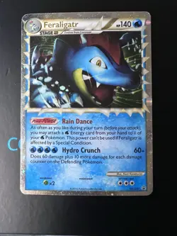 Pokemon TCG Feraligatr Prime Heartgold Soulsilver Black Star HGSS07 MP - Image 1