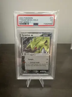 2004 Pokemon Tyranitar EX Holo Pop Series 1 17/17 PSA 5 - Image 1