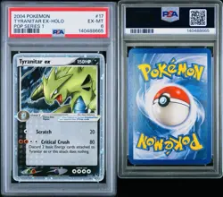 2004 Pokemon Tyranitar ex Holo 017/017 Rare POP Series 1 Holo PSA 6 - Image 3